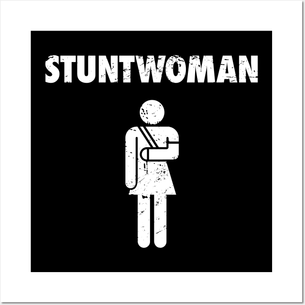 Stuntwoman Fractured Broken Hand Get Well Gift Wall Art by MeatMan